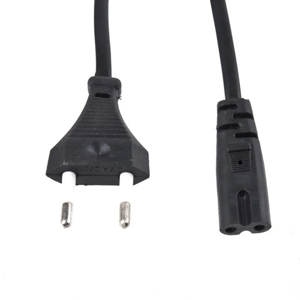 1.5m EU 2-Prong Laptop Adapter Power Cord Cable Lead 2 Pin High Quality Power Cable For Laptop Black Dorpshipping