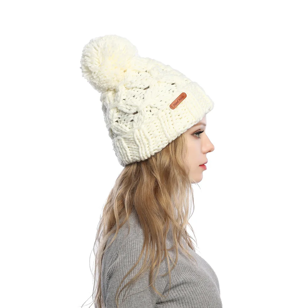 Skullies Beanies зимняя женская шапка теплая вязаная теплая шапка теплая шерстяная шапка для отдыха модные утолщенные зимние шапки