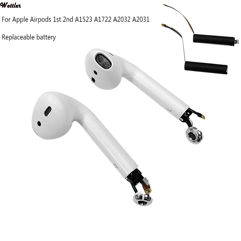 Replace Battery For Airpods 1st 2nd A1604 A1602 A1523 A1722 A2032 A2031 Air Pods 1 Air Pods 2 Replaceable Battery Goky93mwha1604 Replacement Batteries Aliexpress