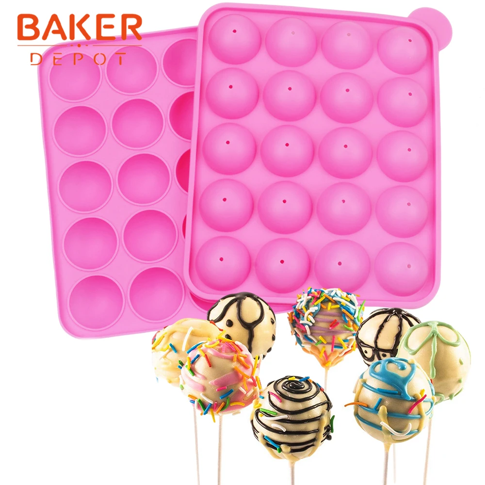 Silicone Cake Pop Baking Mold, Molds, 20 Round Molds 国産品
