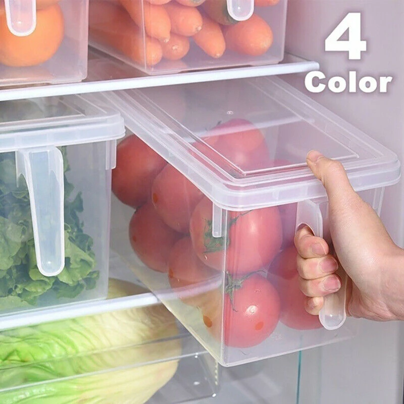 Food Storage Containers Freezer Refrigerator Box with Handle Multi-color 4 Colors | Дом и сад