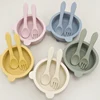 BPA Free Soft Silicone Spoon For Baby Utensils Set Auxiliary Food Toddler Learn To Eat Training Bendable Fork Children Tableware 1