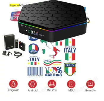 

italien/italy IPTV android box italien Sports adult m3u enigma2 android device 4K 4G RAM 8GROM HDMI 2.0 SET TOP BOX