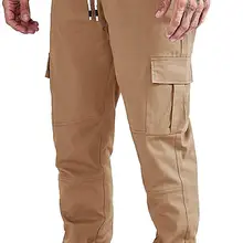 Мужские повседневные спортивные брюки в европейском и американском стиле с карманами, брюки для фитнеса, тканые брюки, комбинезон