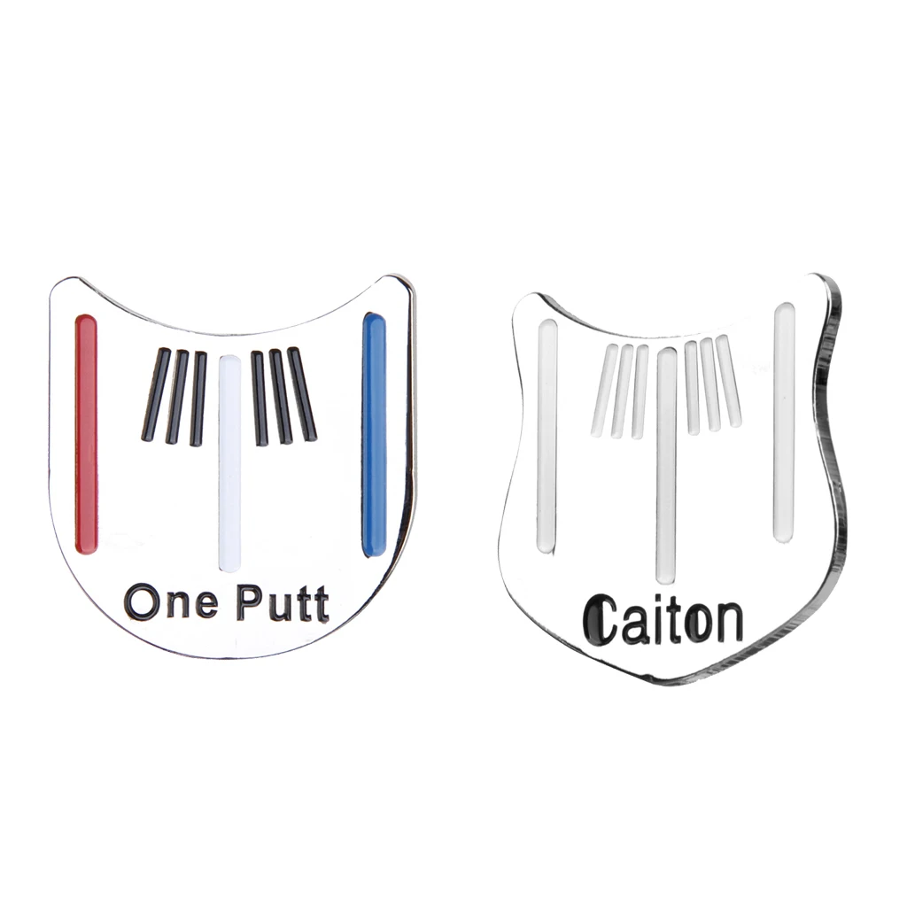 2x подкладка для гольфа выравнивание инструмент мяч маркер магнит, заколка на шляпу гольфистов подарок