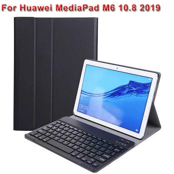 

English Keyboard for Huawei MediaPad M6 10.8 2019 Tablet Bluetooth Keyboard with Tablet Slim Smart PU Leather Case and Keyboard