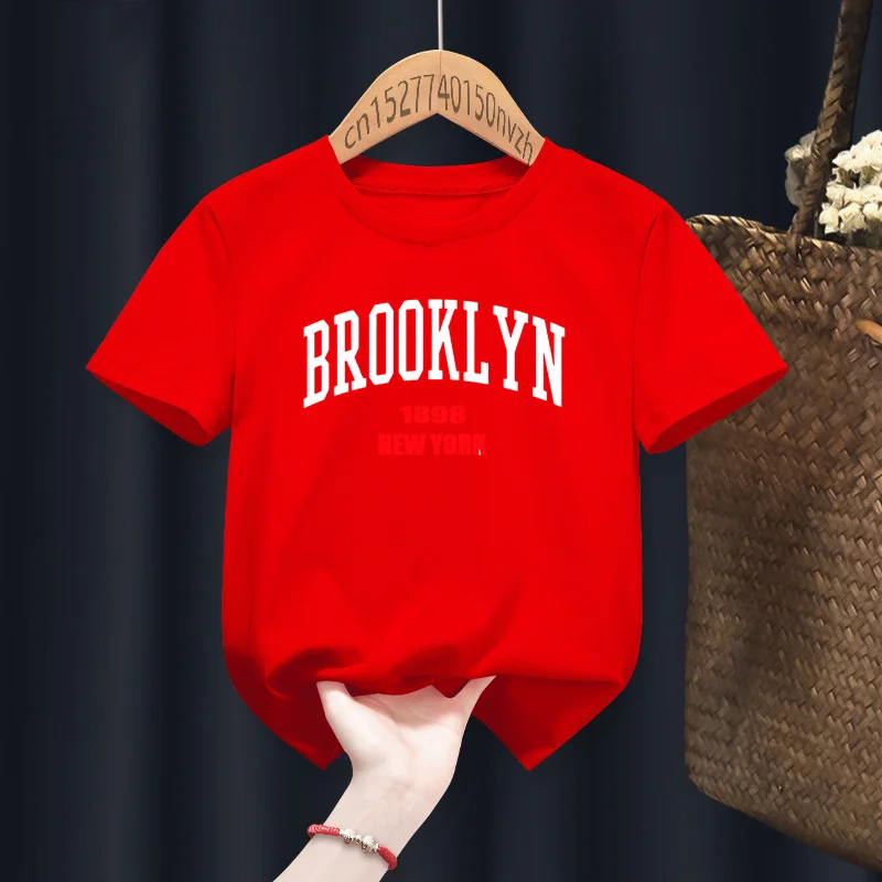 Children T Shirt Brooklyn 1898 New York Boy Girl T-shirts Harajuku Kawaii Tops