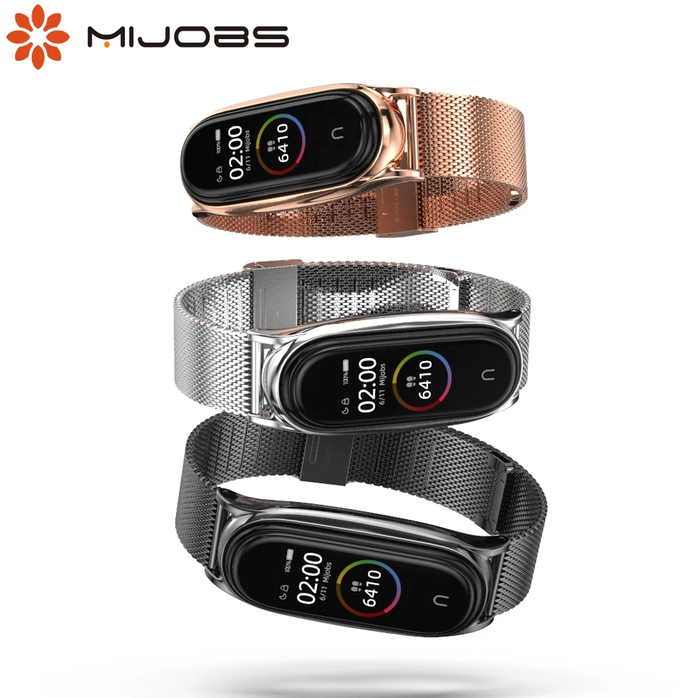 Metal Strap for Xiaomi Mi Band 4 3 Wristbands Stainless Steel Bracelet
for Mi band 4 Strap Correa Miband 3 Wristbands Pulsera