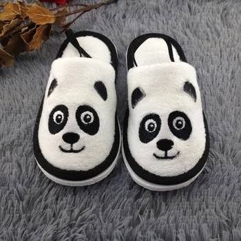 

Hotel Travel Disposable Kids Cute Panda Slippers Party Sanitary Home Guest Use Fluffy Closed Toe Boys Girls Disposable Slippers