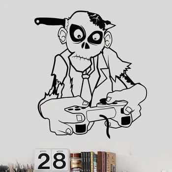 

Zombie Video Game Sticker Play Game Room Decal Gaming Posters Gamer Vinyl Wall Decals Parede Decor Mural Video Game Sticker
