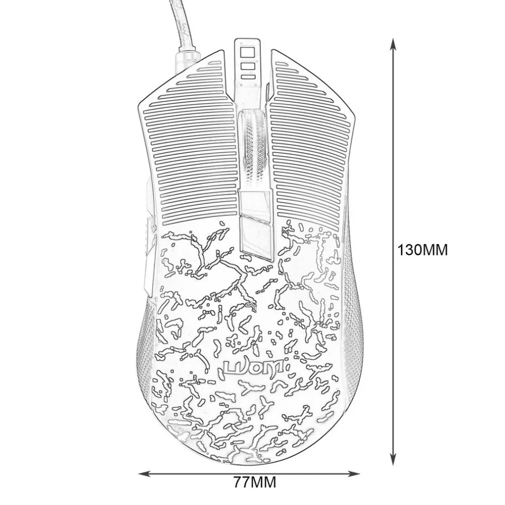 LUOM G70 G7 8D 4000 dpi 3200 dpi оптическая USB Проводная игровая мышь 8 кнопок противоскользящая стильная мышь для игрового конкурса компьютерная мышь