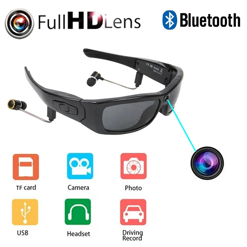 2021NEW High-definition outdoor sports video recording smart polarized sunglasses call listening to music Bluetooth glasses DVR - ANKUX Tech Co., Ltd