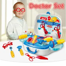 Детское моделирование чемодана стетоскоп медицинское устройство ролевые игры Доктор игрушка портативный операционный стол малыш обучающая игра