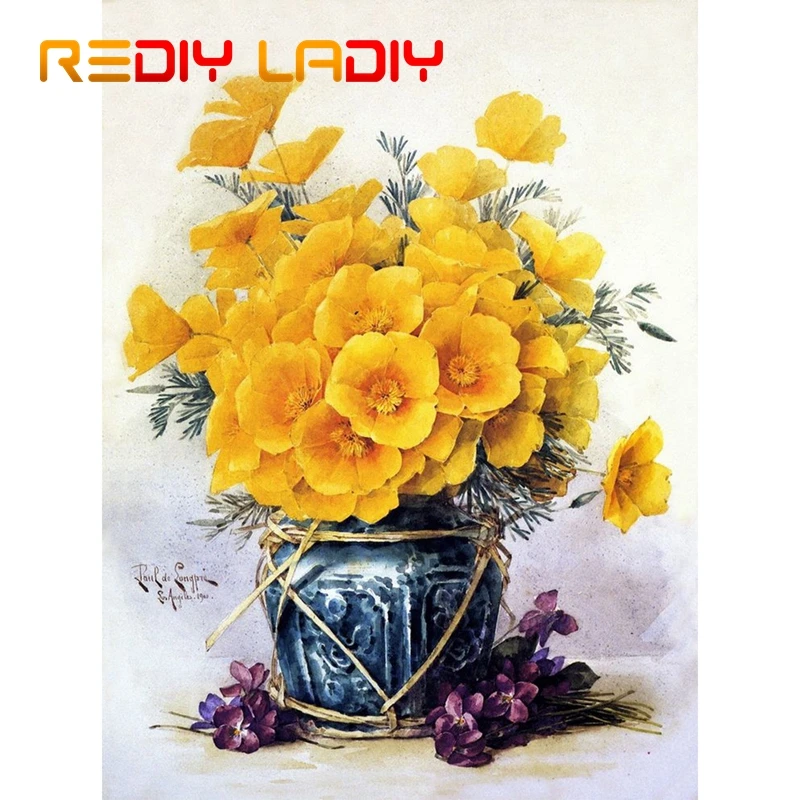 Набор для рукоделия вышивка бисером желтый Поппи высокое качество бисер с