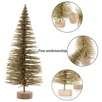 

Home decor Mini christmas tree 1 Set Artificial Frosted Sisal Xmas Crafts