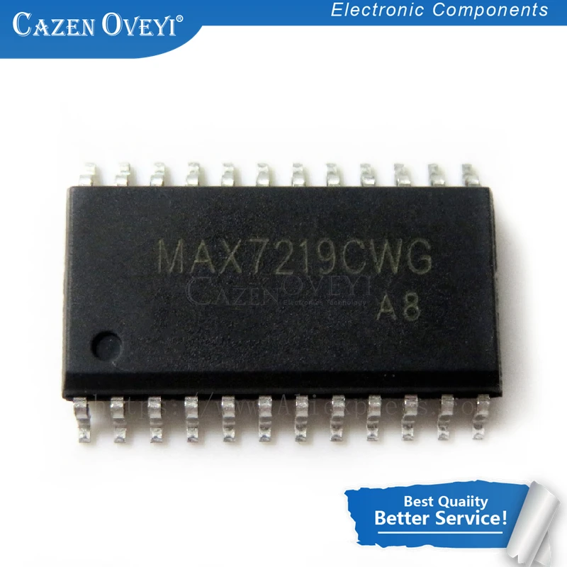 

5 шт./партия, светодиодный дисплей MAX7219 MAX7219CWG MAX7219EWG SOP-24