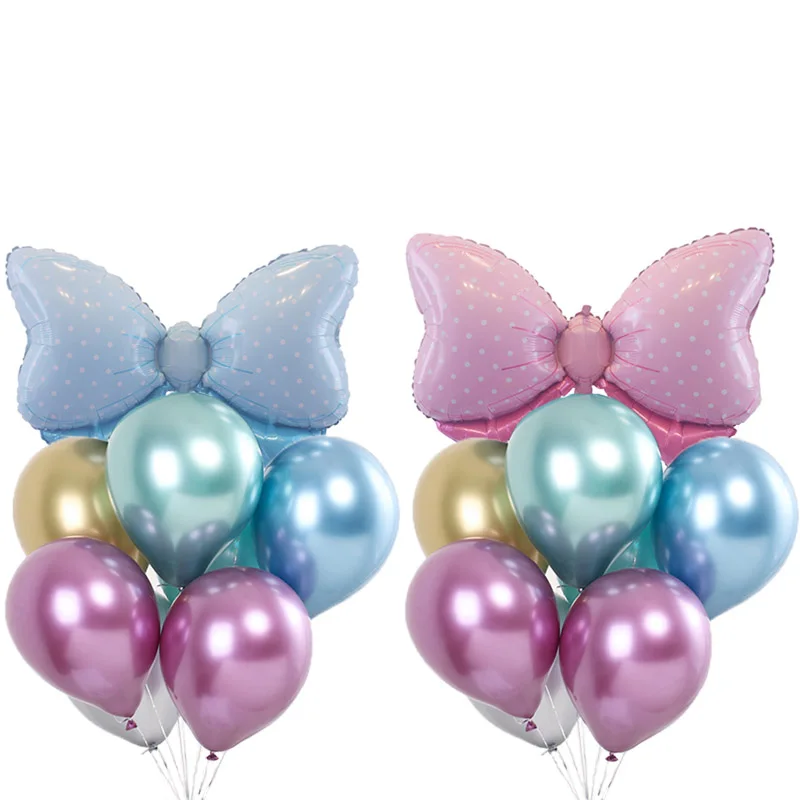 Babyshower пол раскрывает фольги Воздушные шары День рождения украшения Детские игрушки набор для домашней вечеринки гелиевые шары 8 шт