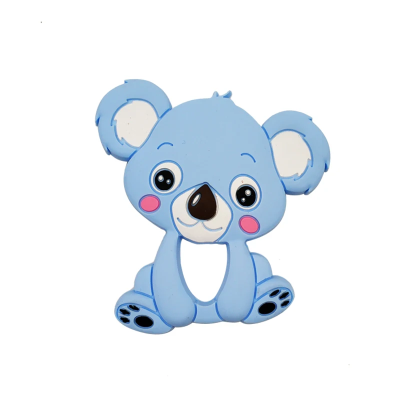 Koala Blue Силиконовые Прорезыватели для еды Diy животное коала детский спасательный круг Прорезыватель для младенцев силиконовые жевательные Подвески Детские Прорезыватели подарок игрушки для малышей - Цвет: Koala Blue