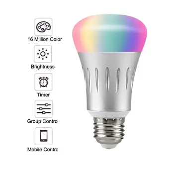 

Smart Light Bulb Color Changing Light Tuya Smart App Remote Control Vioce Control Via For Alexa Echo Google Home Smart Home