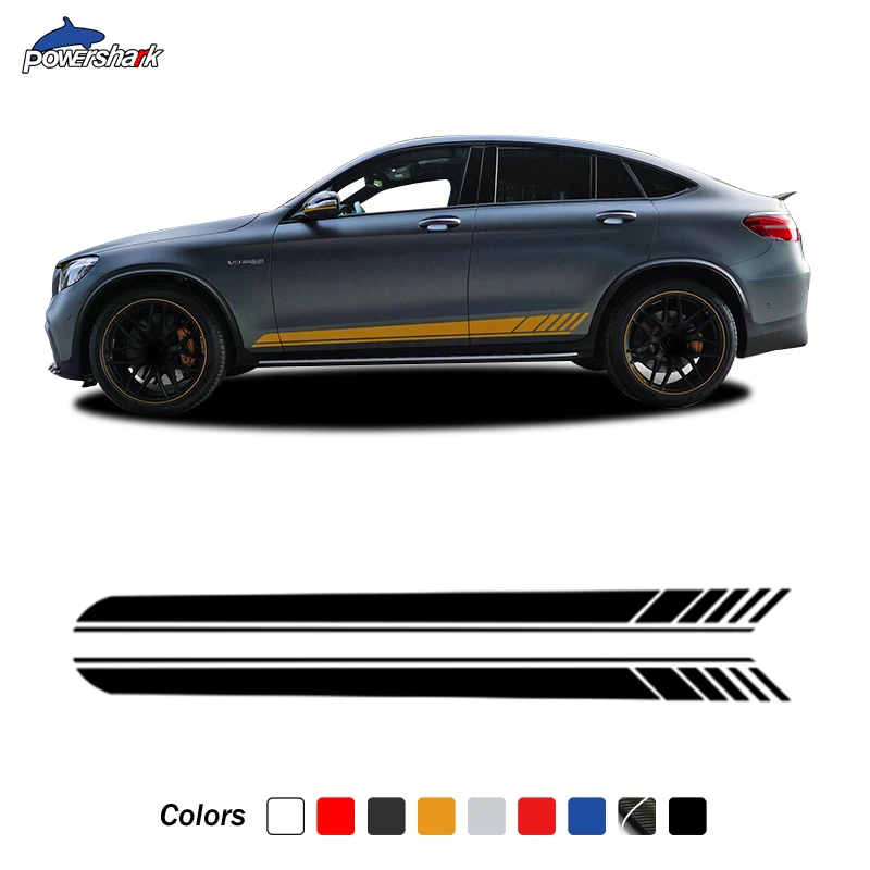 2 Pcs Edition 1 Side Stripes Skirt Sticker For Mercedes Benz Glc Class Coupe C253 X253 Glc0 Glc250 Glc43 Glc63 Amg Accessories Car Stickers Aliexpress