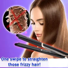 Выпрямитель для волос с четырьмя зубцами, регулировка температуры, керамический нагрев, турмалин, ионное плоское железо, прямые кудрявые волосы для женщин 1101