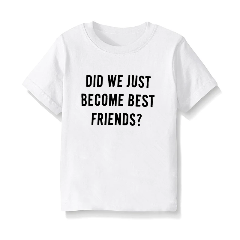 Did We Just Been Best Friends Yep/детская одежда; летняя одежда для маленьких детей; Одинаковая одежда для сестер и братьев; одинаковые комплекты для семьи - Цвет: Friend-white