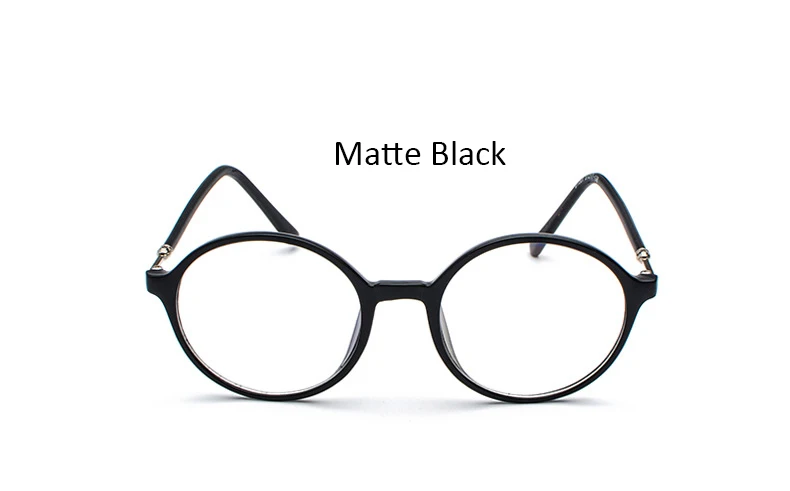 Retro vintage Woman Round blue light glasses women Fashion Transparent Oversized computer glasses Black Frame eyeglasses - Цвет оправы: Matte Black