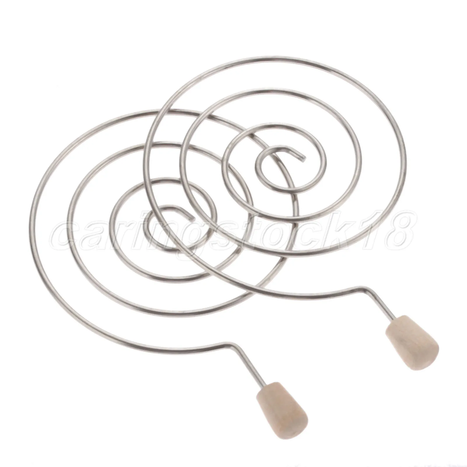 2Pcs Stainless Steel Whirlpool Shaped Hookah Charcoal Holder With Wood Handle for Shisha Narguile Bowl Hookah Accessories
