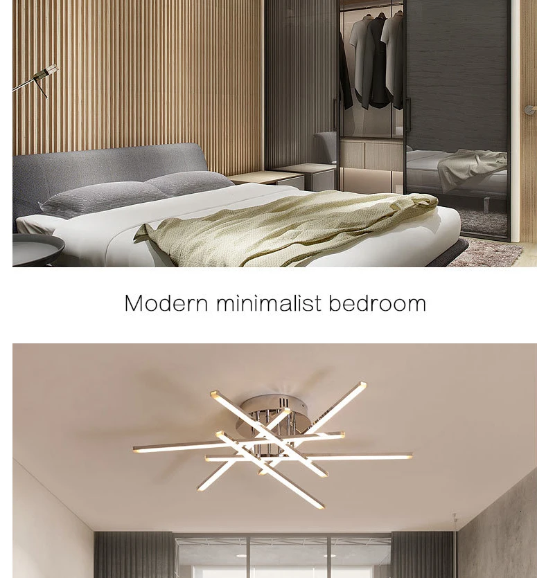 LICAN современные светодиодные потолочные лампы для гостиной Кабинета спальни Lamparas de techo алюминиевый хромированный потолочный светильник