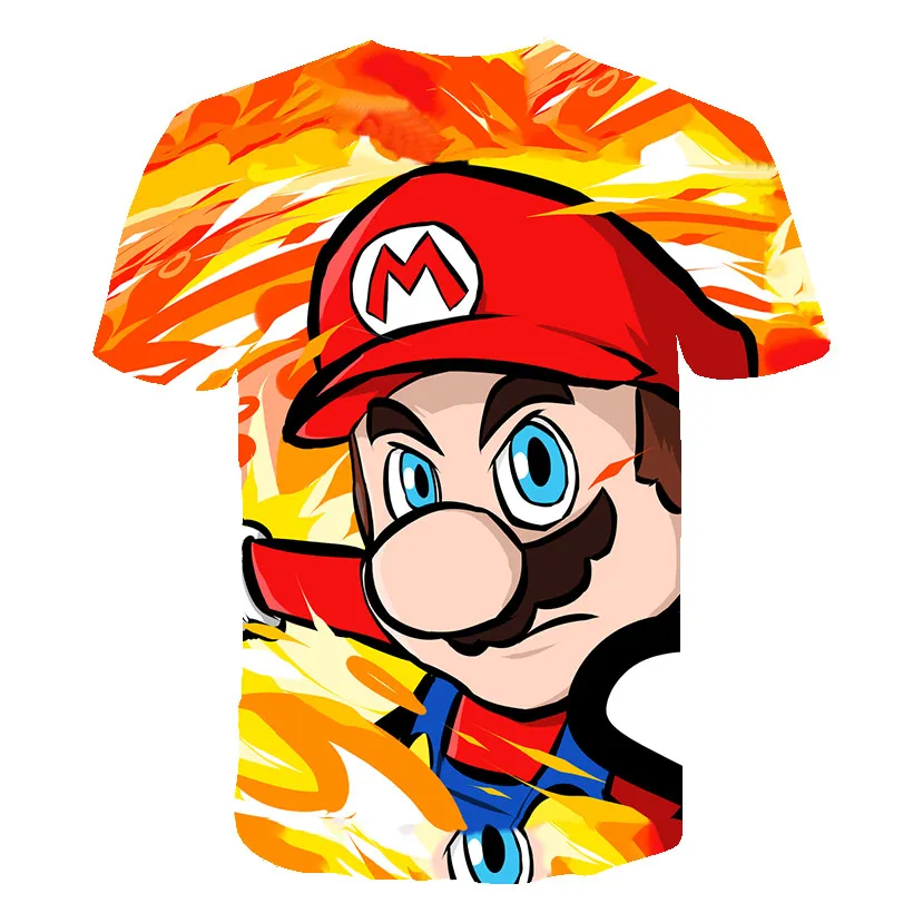 Детская футболка с изображением героев мультфильма «Super Mario Bros Mashup» топ с изображением грибов, Королевство Луиджи, Нинтендо, гик, итальянский стиль, простые комбинированные футболки для мальчиков и девочек