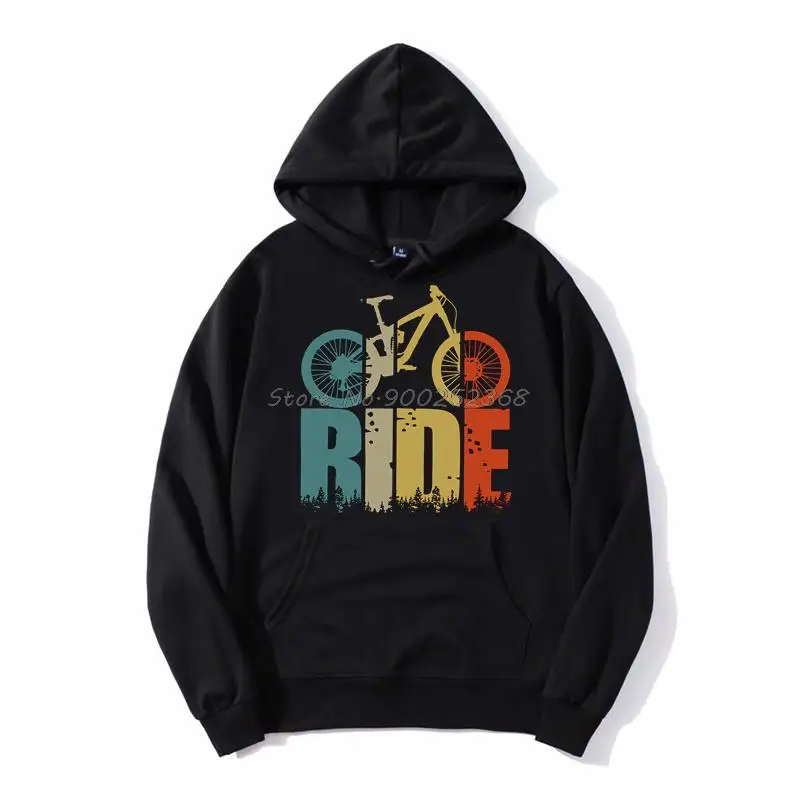 Retro Ride Your Mountain Bike MTB Lover Hoodie Cyclists And Bikers Gift
