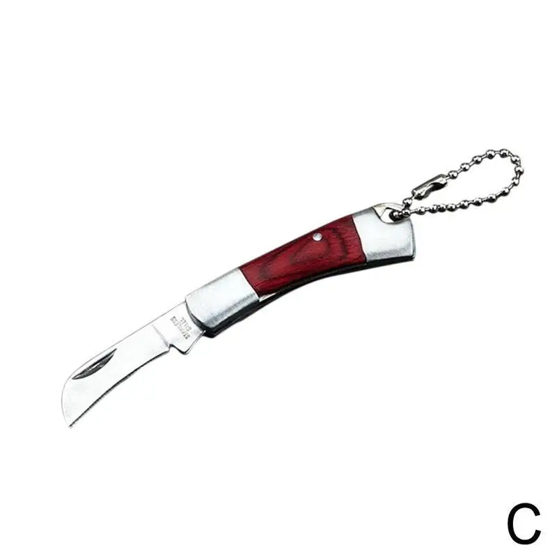 Мини складной карманный нож EDC тактический Открытый рыболовный охотничий нож для выживания Edc инструмент Овощечистка из нержавеющей стали - Цвет: C