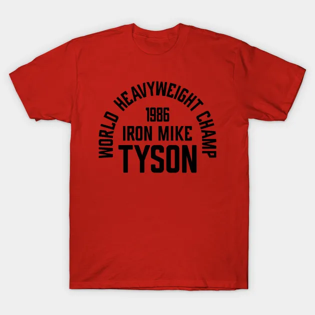 Custom Design Men's T-Shirt Featuring Iron Mike Tyson, World Heavyweight Champ 1986