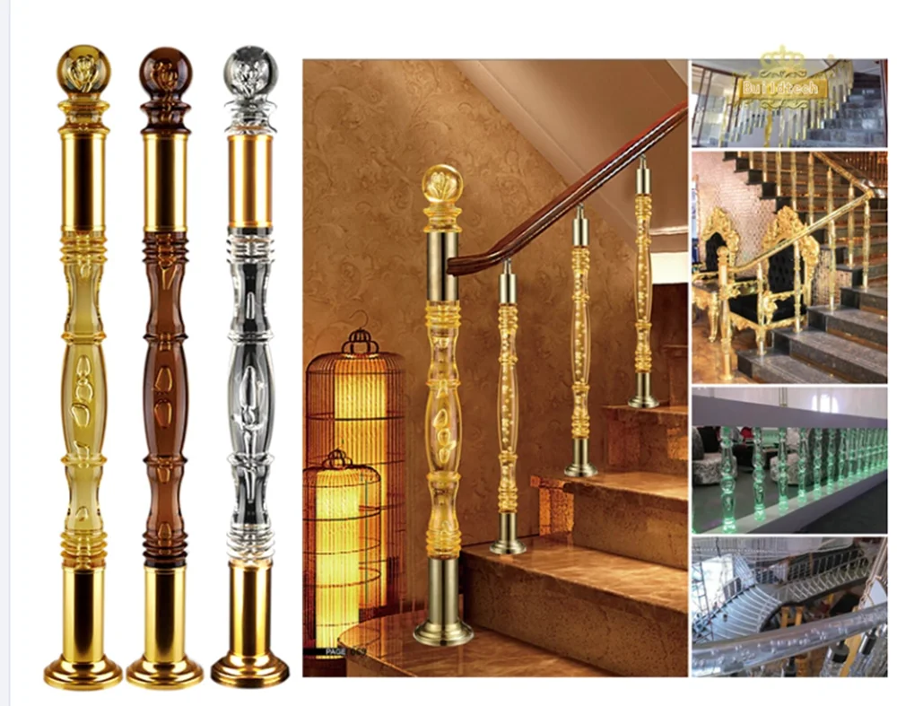 1200mm Acrylic Stair Handrail Support Column Railing Handrail