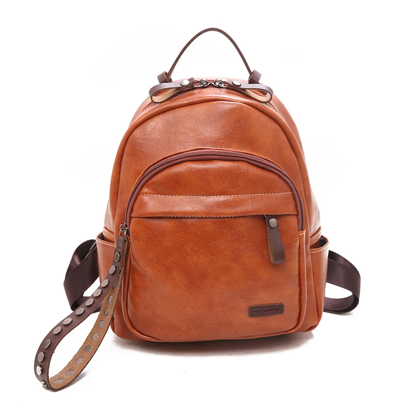 Модный женский рюкзак высокого качества из искусственной кожи, рюкзаки для девочек-подростков, Женский школьный рюкзак, винтажные маленькие сумки XA588H - Цвет: Brown