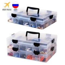 Multi-Layer Building Blocks Toys Organizer Box Large Capacity Hand Kids Case Tools Plastic Adjustable Storage Cans Home Supplies