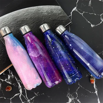

500ML Girl Boy Stainless Steel Water Bottle Portable Thermos Bottle Vacuum Flasks Insulated Cup High Capacity Student Travel Mug