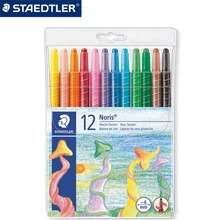 12 цветов, цветные карандаши STAEDTLER 221 NWP12, вращающиеся телескопические карандаши для начальной школы, детские рисунки, граффити
