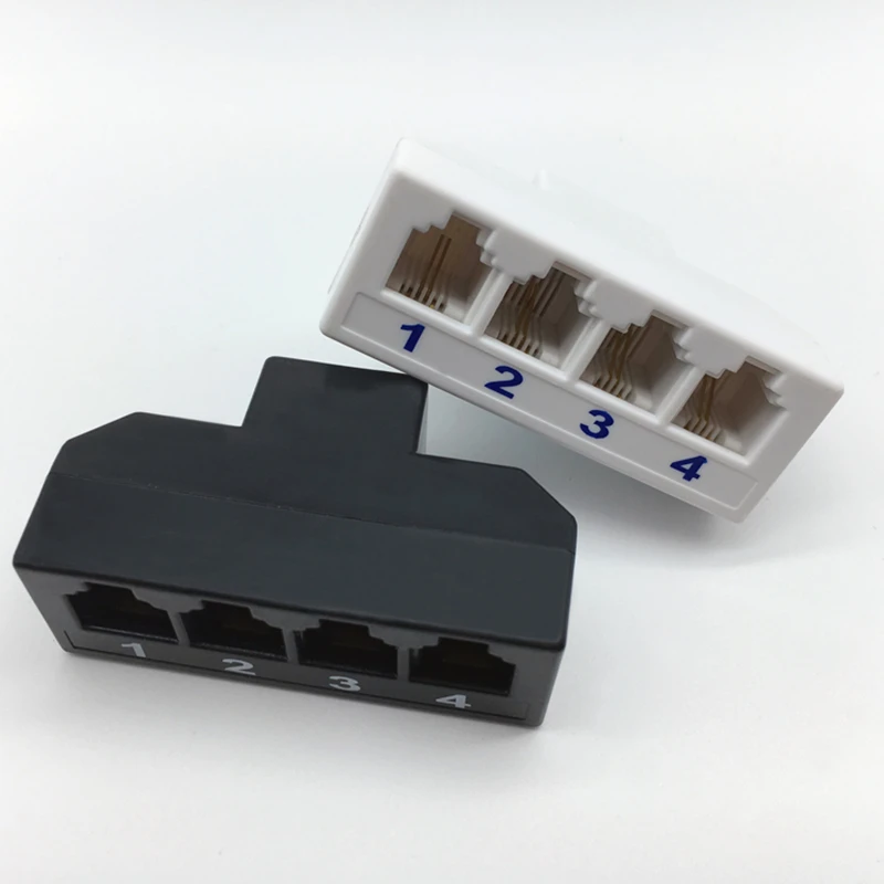 RJ45 To RJ11 Splitter Adapter 1 4 Female Port LAN Sockt Network Connections Crystal Head | Компьютеры и офис