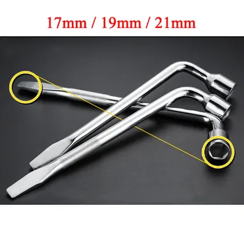 

1Pc 17mm 19mm 21mm L Shaped Socket Wrench Crank Wrench Automobile Repair Wrench Tool Car Repair Tool Hand Tools Auto Repairing