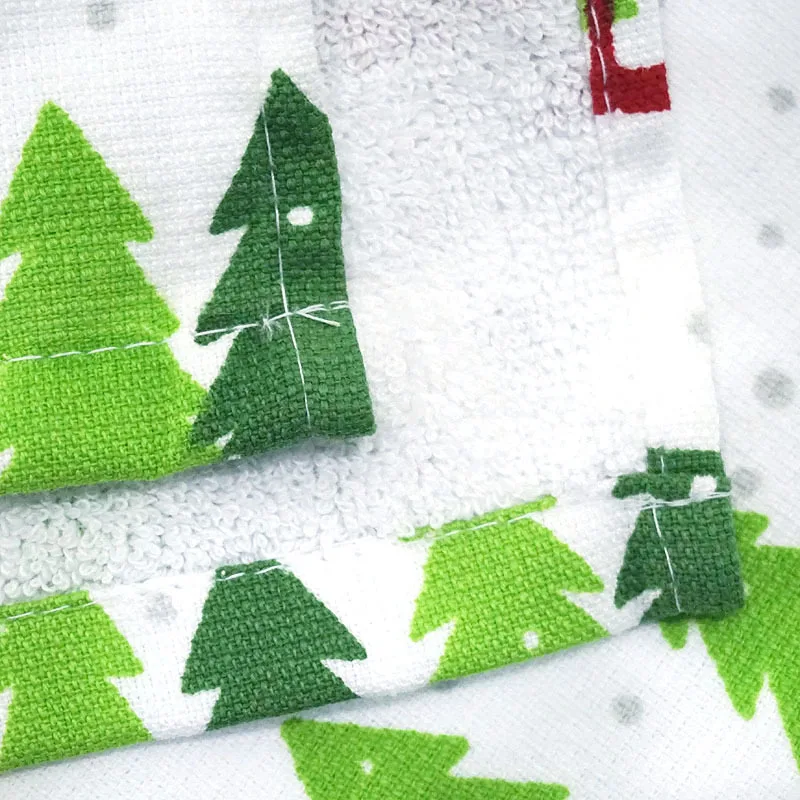 45x70 см быстро сохнет мягкий хлопок напечатаны Рождественские елки медведь автомобили полотенца домашний текстиль лицо волосы полотенце подарок
