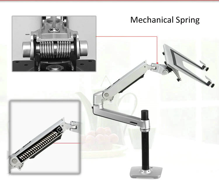 DL-8013LP механическая пружина 1-10 кг настольная подставка для ноутбука т три руки с колонной зажим втулка основание 100x100 крепление для ноутбука