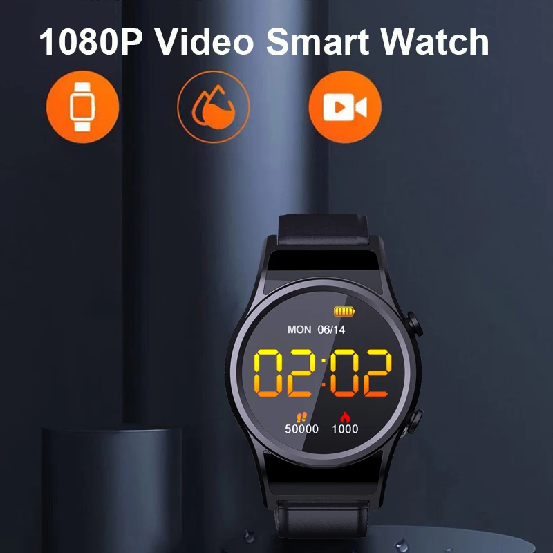 camcorder video camera Luxury Wearable 1080P HD Invisiable Camera Watch Cam Sports DV Smart Band Wristband With heart Rate Blood Pressure Tracker dvd camcorder