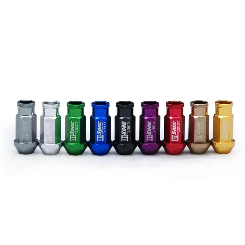 D1spec jdm Алюминиевые гайки для гонок M12X1.25 L:52 мм 20 шт./компл.|racing lug nuts|lug nutsracing wheel nuts |
