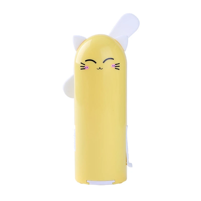 

Cute Meng Pet Fan USB Charging Desktop Mini Fan Creative Cartoon Hand Handheld Fan (Yellow)
