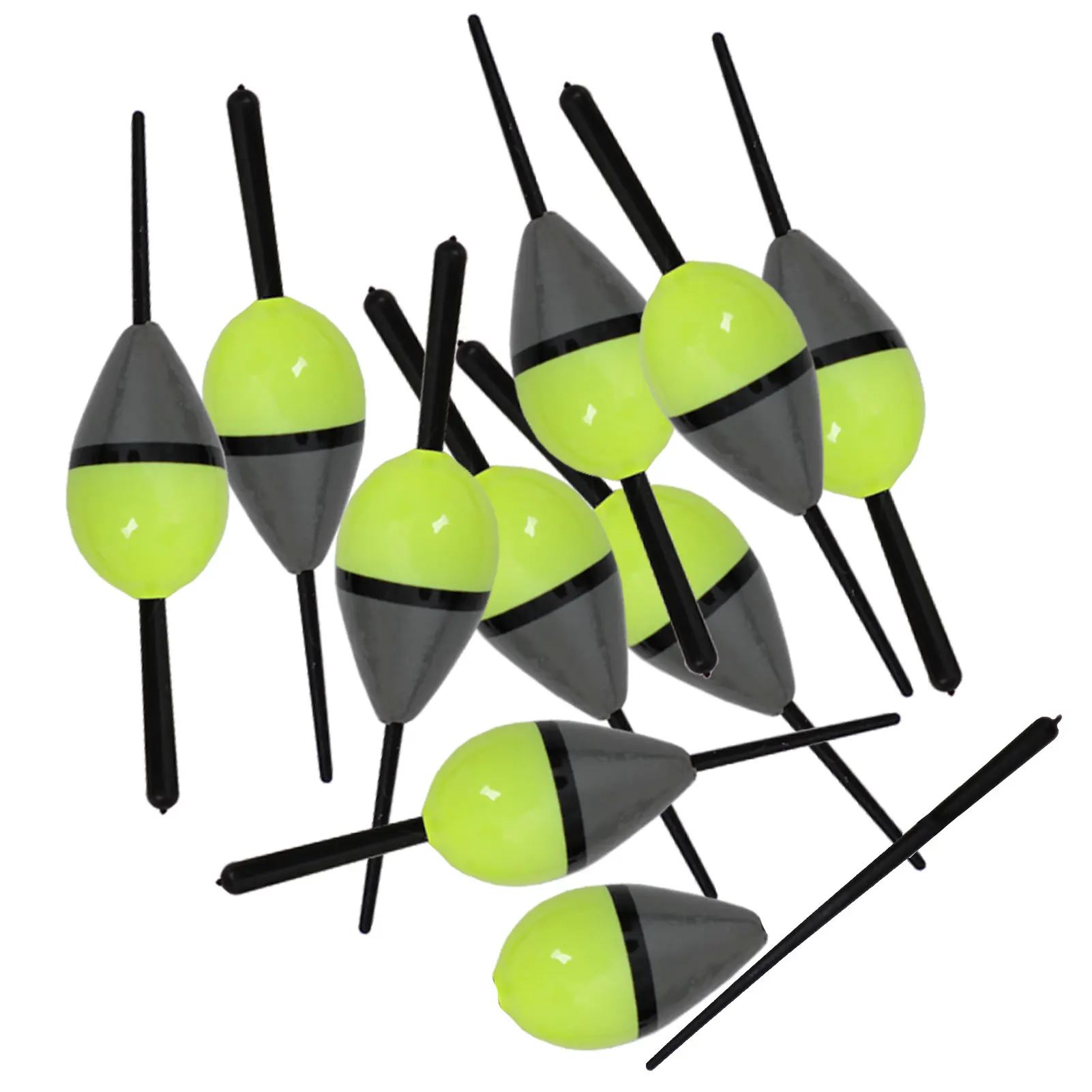 10pcs Fishing Floats Wood Bobbers Cork Lighted Paulownia Buoy 7.5cm