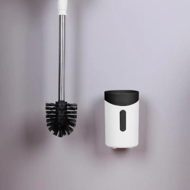 Toilet Brushes Wall-Mounted Long Handle Toilet Cleaner Brush with Base Bathroom WC Tools
