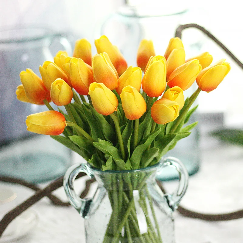 1 шт., настоящие цветы на ощупь, латексные тюльпаны, искусственный букет, искусственный цветок, свадебный букет, декоративные цветы для свадьбы - Цвет: D