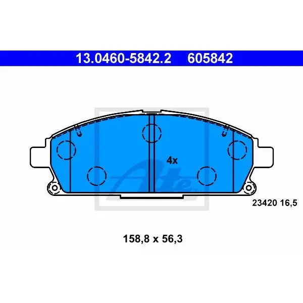 Колодки дисковые п.\ Nissan Patfinder 97/X-Trail 97 ATE 13.0460