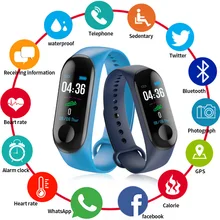Smart Watch Wristband Pedometer M3 Smart Bracelet Watch Touch Screen Blood Pressure Heart Rate Monitor Waterproof Fitness Band
